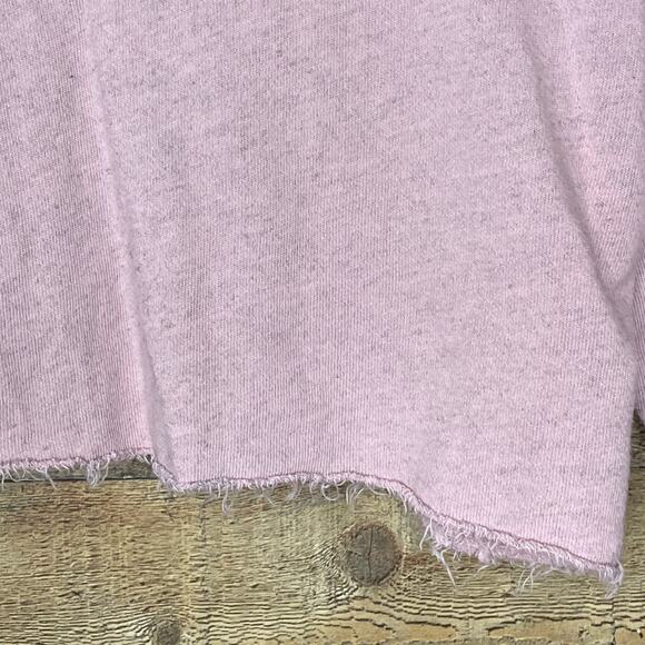 Good hYOUman Anya Cropped Hoodie Sweatshirt For All Woman Kind Pink SZ Small - Picture 3 of 9